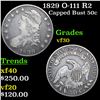 1829 Capped Bust Half Dollar O-111 R2 50c Grades vf++