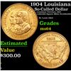 1904 Louisiana Purchase Exposition Souvenir Medal So-Called Dollar HK-316 Grades Choice Unc