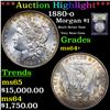 ***Auction Highlight*** 1880-o Morgan Dollar $1 Graded Choice+ Unc By USCG (fc)