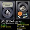 Image 1 : Proof 1982-S Washington Modern Commem Half Dollar 50c Graded GEM++ Proof Deep Cameo By USCG