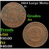 Image 1 : 1864 Large Motto Two Cent Piece 2c Grades f+