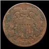 Image 2 : 1864 Large Motto Two Cent Piece 2c Grades f+