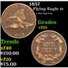 Image 1 : 1857 Flying Eagle Cent 1c Grades vf+
