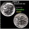 Image 1 : 1964-p Roosevelt Dime 10c Grades Choice+ Unc