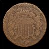 Image 2 : 1865 Fancy 5 Two Cent Piece 2c Grades vg+