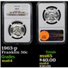 Image 1 : NGC 1963-p Franklin Half Dollar 50c Graded ms64 BY NGC