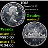 Image 1 : 1963 Canada Dollar $1 Grades Choice Unc+ PL