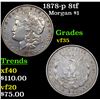 Image 1 : 1878-p 8tf Morgan Dollar $1 Grades vf++