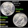 Image 1 : 1923-d Peace Dollar $1 Grades Select Unc