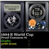 Image 1 : Proof 1994-S World Cup Modern Commem Dollar $1 Graded GEM++ Proof Deep Cameo By USCG