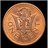 Image 2 : 1987 Barbados 1 Cent 1c KM-10 Grades Choice Unc RB