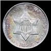 Image 2 : ***Auction Highlight*** 1852 Three Cent Silver 3cs Graded ms64+ By SEGS (fc)