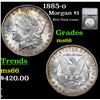 Image 1 : 1885-o Morgan Dollar $1 Graded ms66 By SEGS
