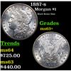Image 1 : 1887-s Morgan Dollar $1 Grades Select+ Unc