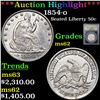 Image 1 : ***Auction Highlight*** 1854-o Seated Half Dollar 50c Graded Select Unc By USCG (fc)