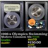 Image 1 : 1996-s Olympics Swimming Modern Commem Half Dollar 50c Graded ms69+ By USCG