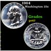 Image 1 : Proof 1964 Washington Quarter 25c Grades GEM++ Proof