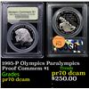 Image 1 : Proof 1995-P Olympics Paralympics Modern Commem Dollar $1 Graded GEM++ Proof Deep Cameo By USCG