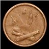 Image 3 : 1863 Crossed Cannons Civil War Token 1c Grades Select Unc BN