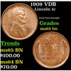Image 1 : 1909 VDB Lincoln Cent 1c Grades GEM Unc BN