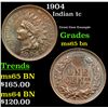 Image 1 : 1904 Indian Cent 1c Grades GEM Unc BN