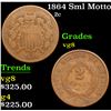 Image 1 : 1864 Sml Motto Two Cent Piece 2c Grades vg, very good