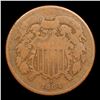 Image 2 : 1864 Sml Motto Two Cent Piece 2c Grades vg, very good