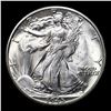Image 2 : 1945-d Walking Liberty Half Dollar 50c Grades Choice+ Unc
