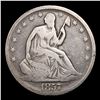 Image 2 : 1857-p Seated Half Dollar 50c Grades f+