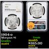 Image 1 : NGC 1904-o Morgan Dollar $1 Graded ms64 BY NGC