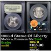 Image 1 : 1986-d Statue Of Liberty Modern Commem Half Dollar 50c Graded ms70, Perfection By USCG