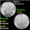 Image 1 : 1881-p Morgan Dollar $1 Grades Select+ Unc
