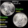 Image 1 : 1923-p Peace Dollar $1 Grades Select+ Unc