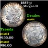 Image 1 : 1887-p Morgan Dollar $1 Grades Choice Unc