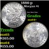 Image 1 : 1886-p Morgan Dollar $1 Grades Choice+ Unc