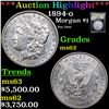 Image 1 : ***Auction Highlight*** 1894-o Morgan Dollar $1 Graded Select Unc By USCG (fc)