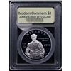 Image 2 : Proof 2004-P Edison Modern Commem Dollar $1 Graded GEM++ Proof Deep Cameo By USCG