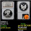Image 1 : Proof NGC 1989-s Silver Eagle Dollar $1 Graded pr69 dcam BY NGC
