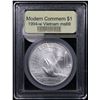 Image 2 : 1994-w Vietnam Modern Commem Dollar $1 Graded ms69 By USCG