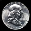 Image 2 : 1959-p Franklin Half Dollar 50c Grades Choice Unc