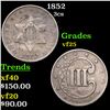 Image 1 : 1852 Three Cent Silver 3cs Grades vf+