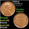 Image 1 : 1909-p Lincoln Cent 1c Grades Select Unc BN
