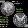 Image 1 : 1881-s Morgan Dollar $1 Grades Choice Unc+ PL