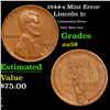 Image 1 : 1944-s Lincoln Cent Mint Error 1c Grades Choice AU/BU Slider