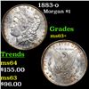 Image 1 : 1883-o Morgan Dollar $1 Grades Select+ Unc