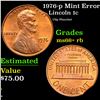 Image 1 : 1976-p Lincoln Cent Mint Error 1c Grades GEM++ RB