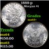 Image 1 : 1888-p Morgan Dollar $1 Grades Select+ Unc