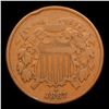 Image 2 : 1867 Two Cent Piece 2c Grades vf++