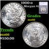 Image 1 : 1900-o Morgan Dollar $1 Graded ms66 By SEGS