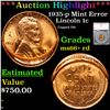 Image 1 : ***Auction Highlight*** 1935-p Lincoln Cent Mint Error 1c Graded ms66+ rd By SEGS (fc)